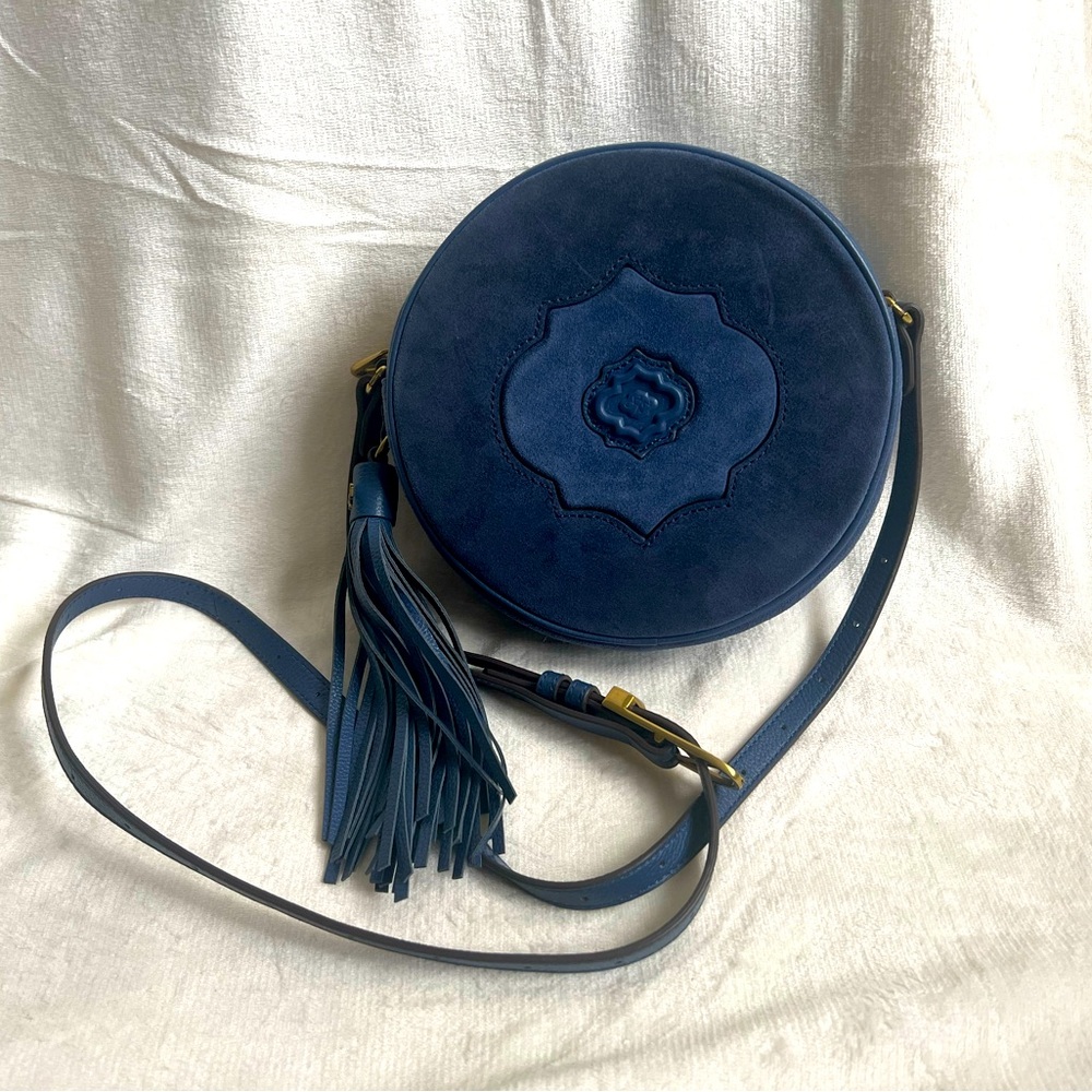 NWOT orYANY Kailee Suede Canteen Bag in Blue